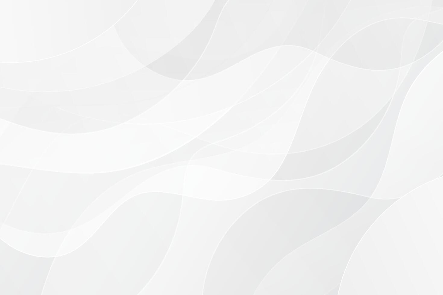 White wavy abstract business background. White and grey soft subtle background. Flowing dynamic curvy lines for websites and social media vector