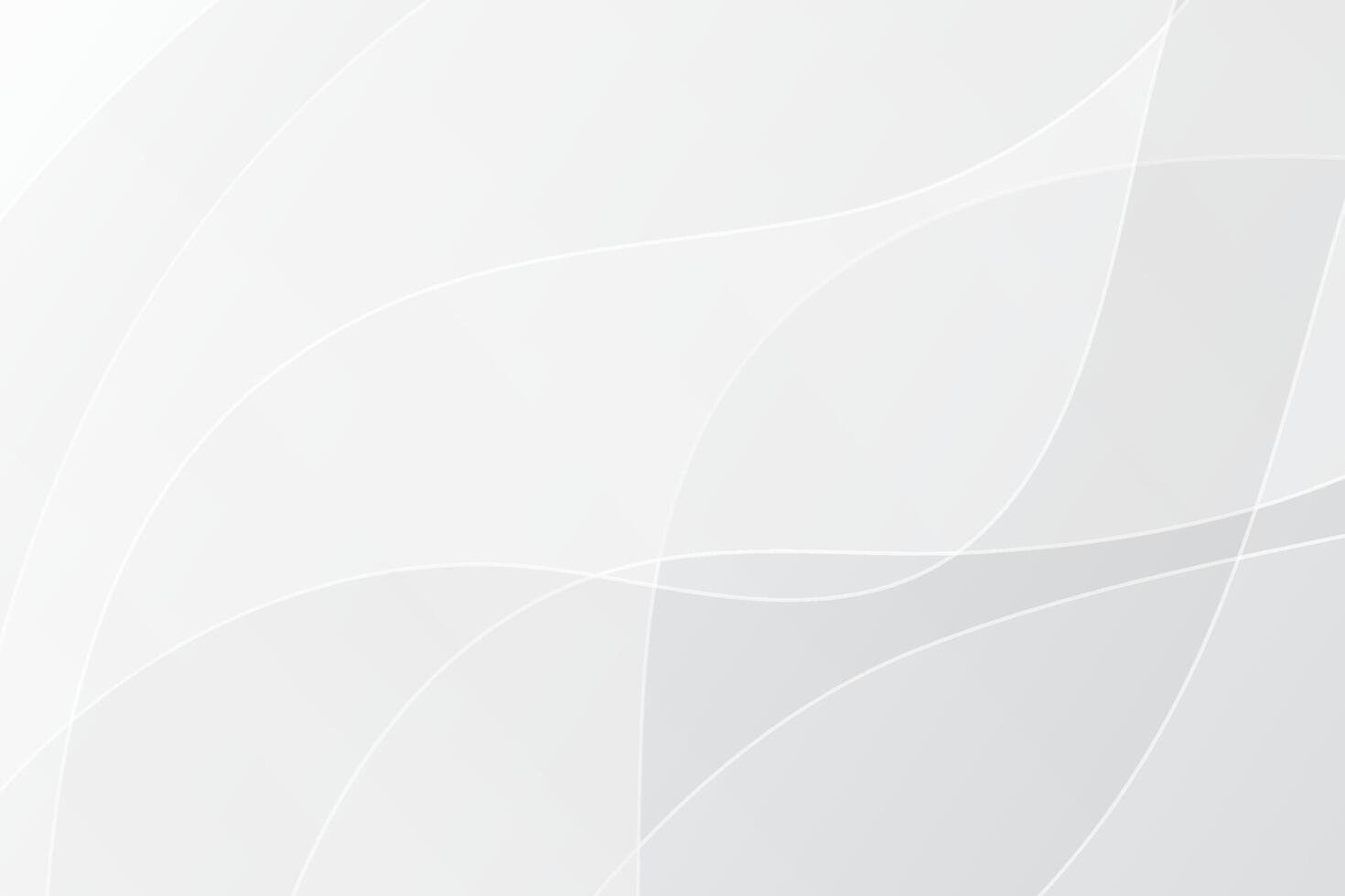 White wavy abstract business background. White and grey soft subtle background. Flowing dynamic curvy lines for websites and social media vector