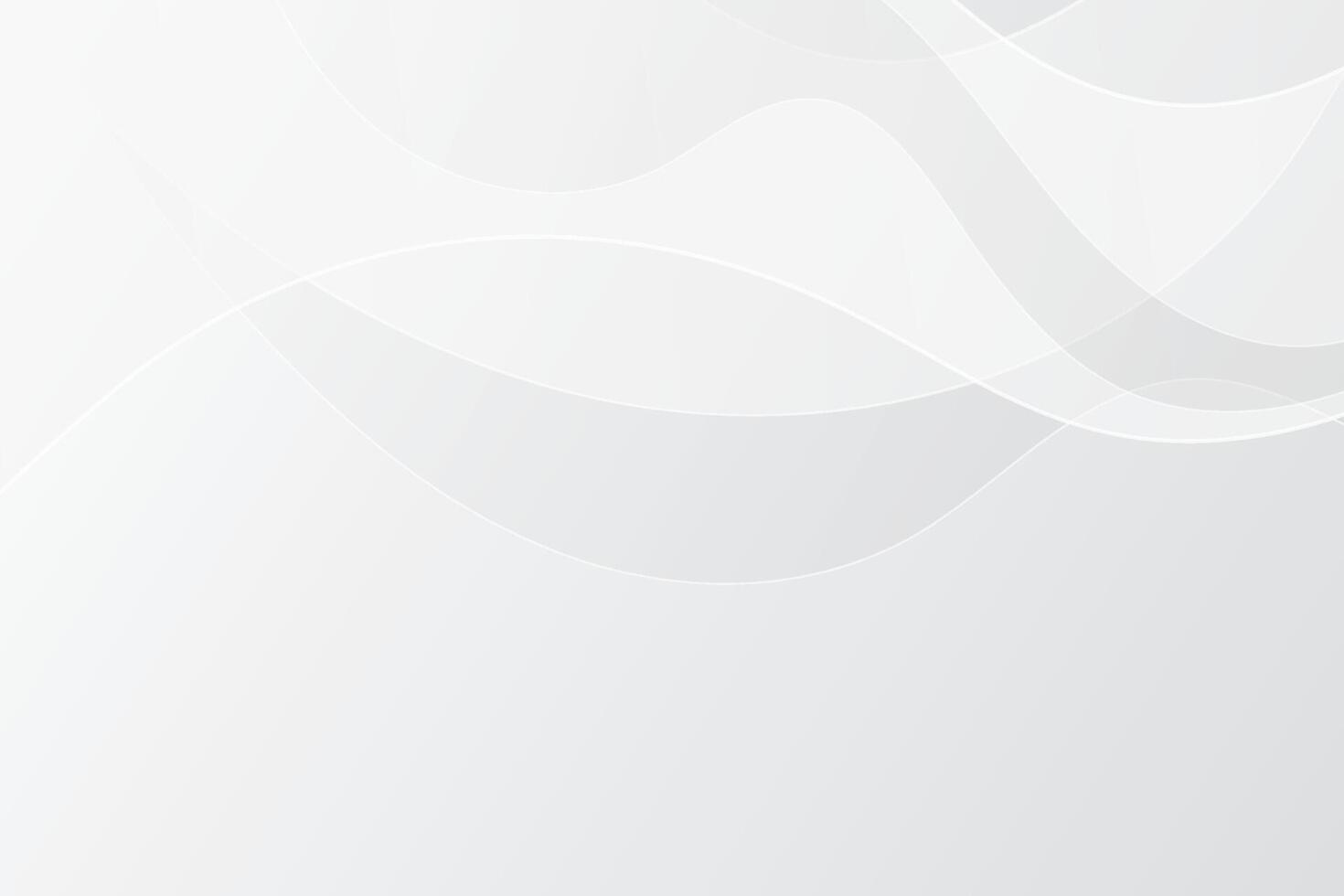 White wavy abstract business background. White and grey soft subtle background. Flowing dynamic curvy lines for websites and social media vector