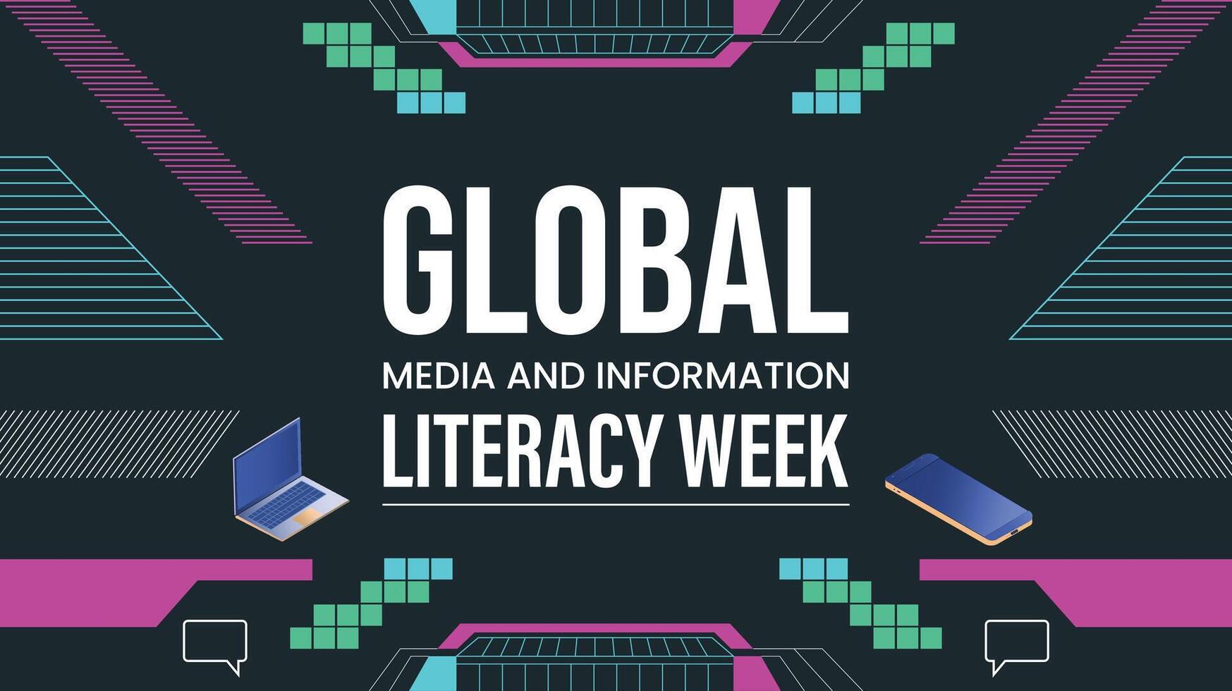 Promoting Critical Thinking in the Information Era, Global media and information literacy week vector