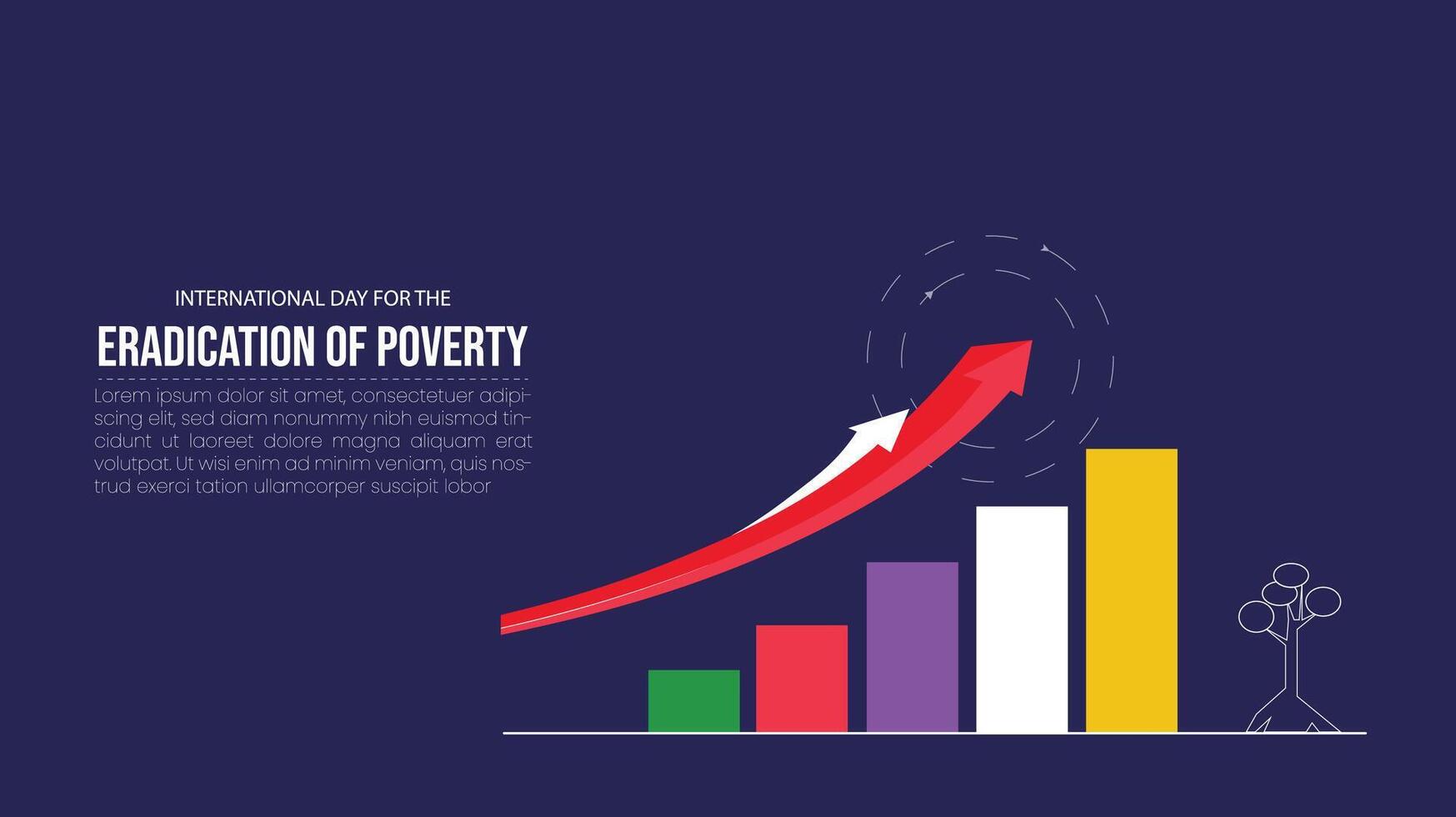 Empowerment through Action, Eradicating Poverty for All vector