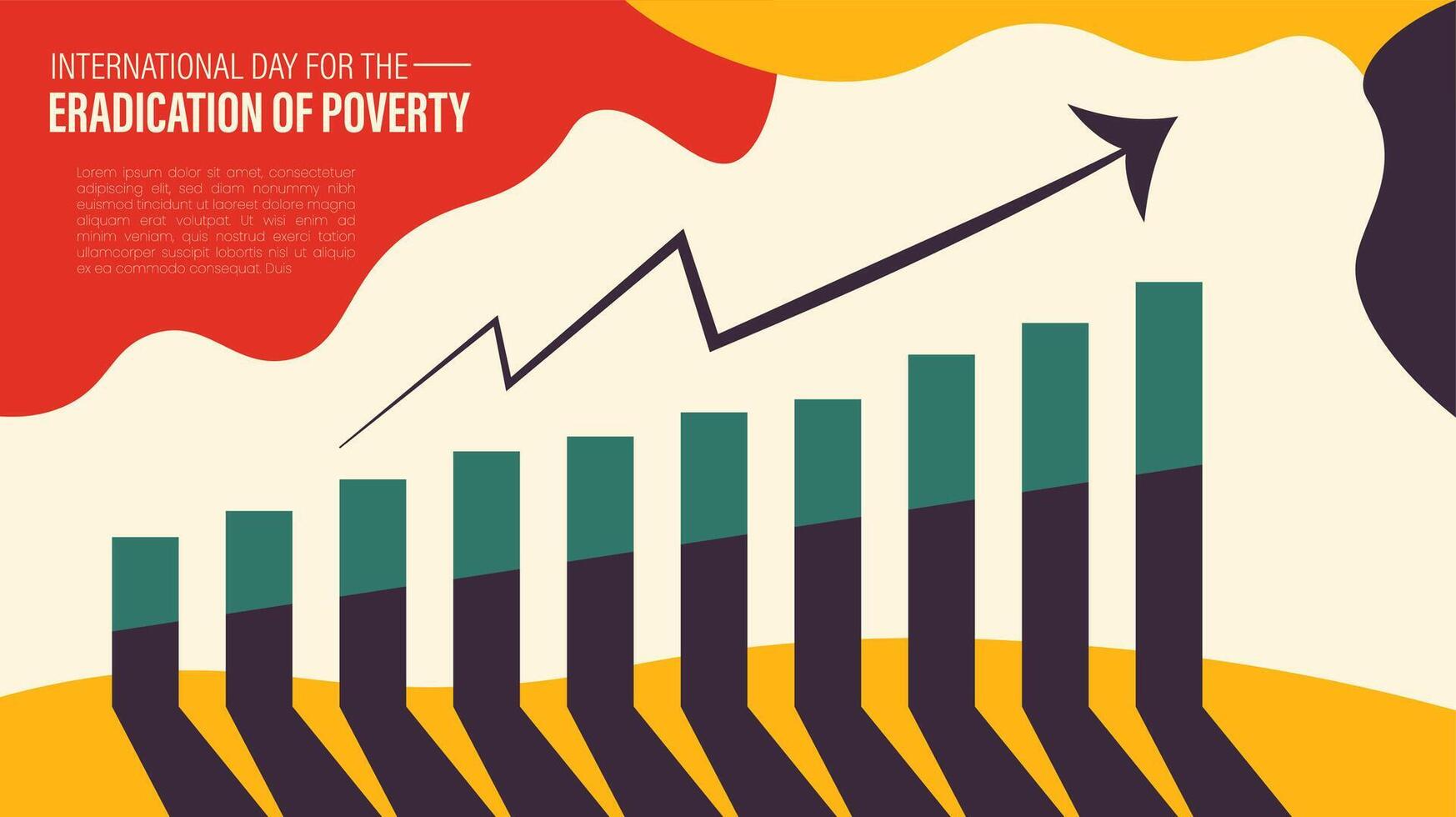 Eradication of Poverty Lifting Lives Global Efforts to End Poverty vector