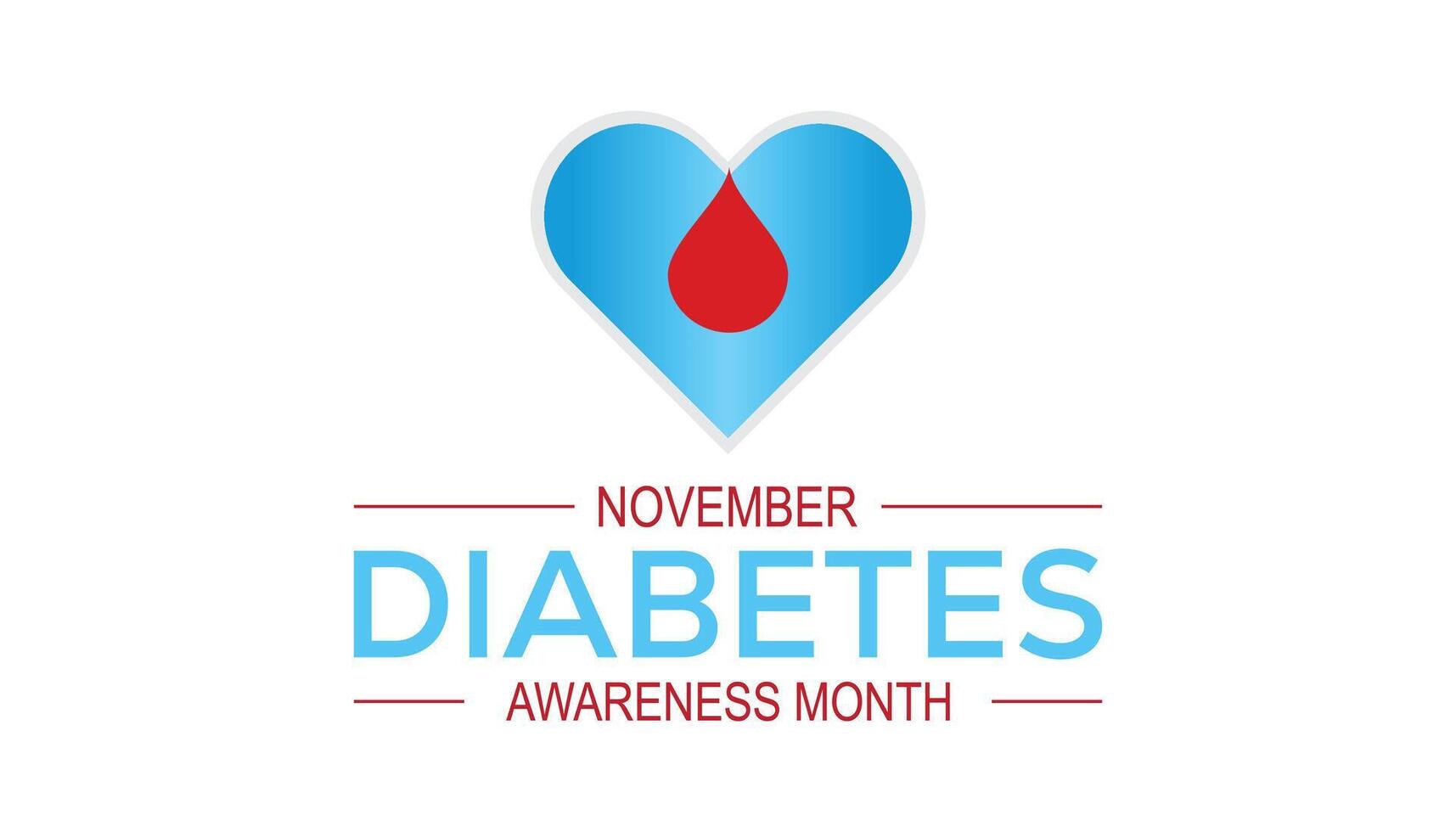National Diabetes awareness month is observed every year on November. Medical Healthcare Awareness concept. background, placard, banner template illustration design. vector