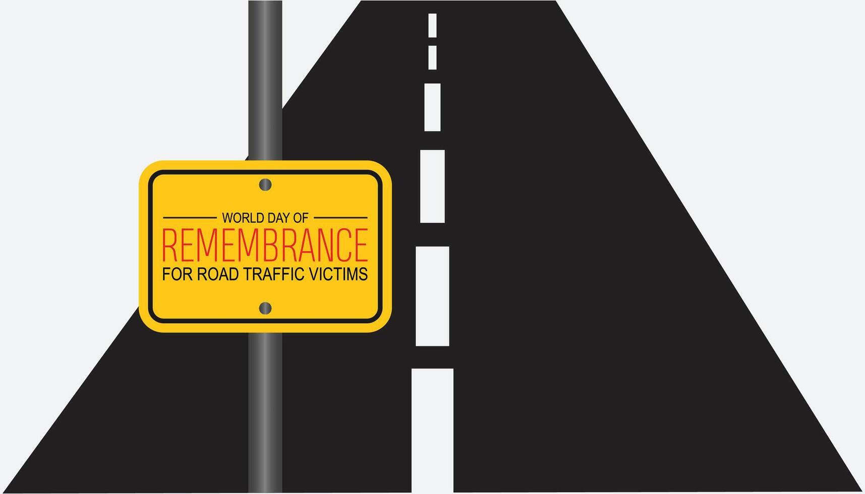 World Day of Remembrance for Road Traffic Victims is observed every year on November. Transportation Awareness concept. background, placard, banner template illustration design. vector