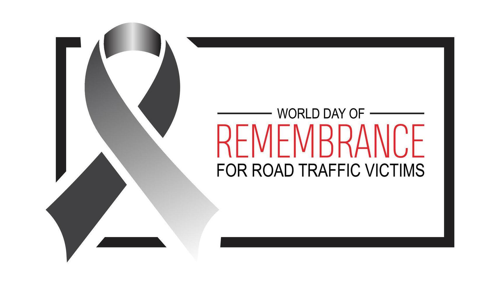 World Day of Remembrance for Road Traffic Victims is observed every year on November. Transportation Awareness concept. background, placard, banner template illustration design. vector