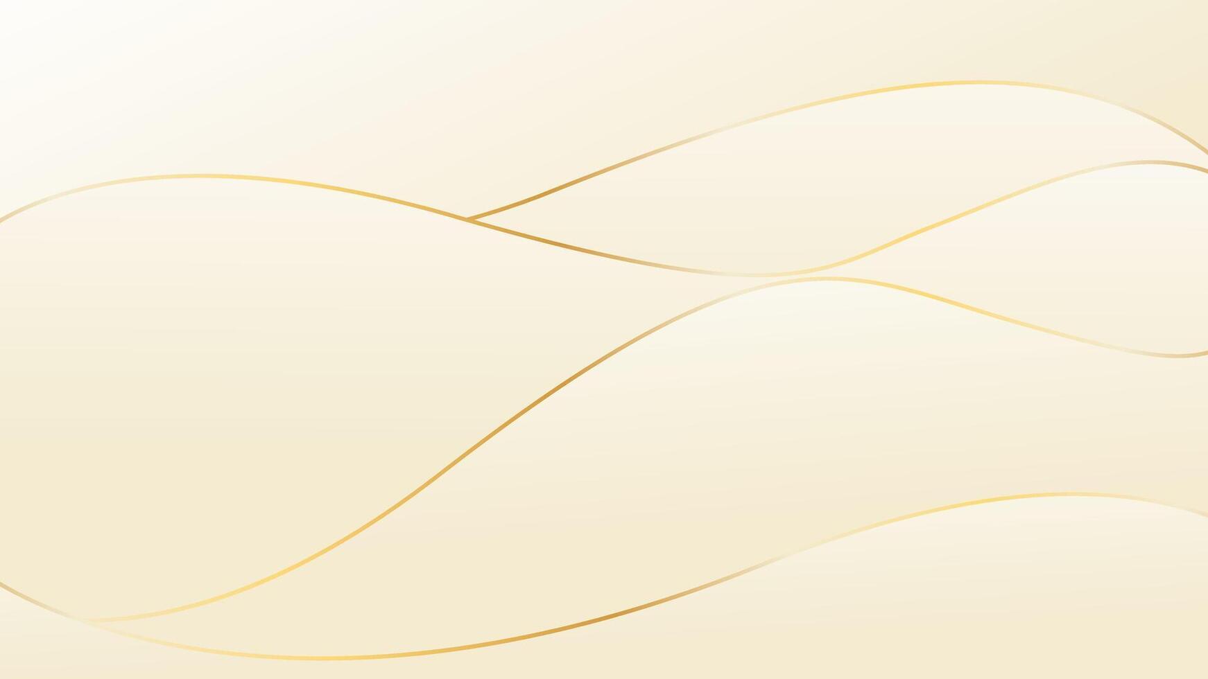 Elegant cream color luxury background with wave shapes vector