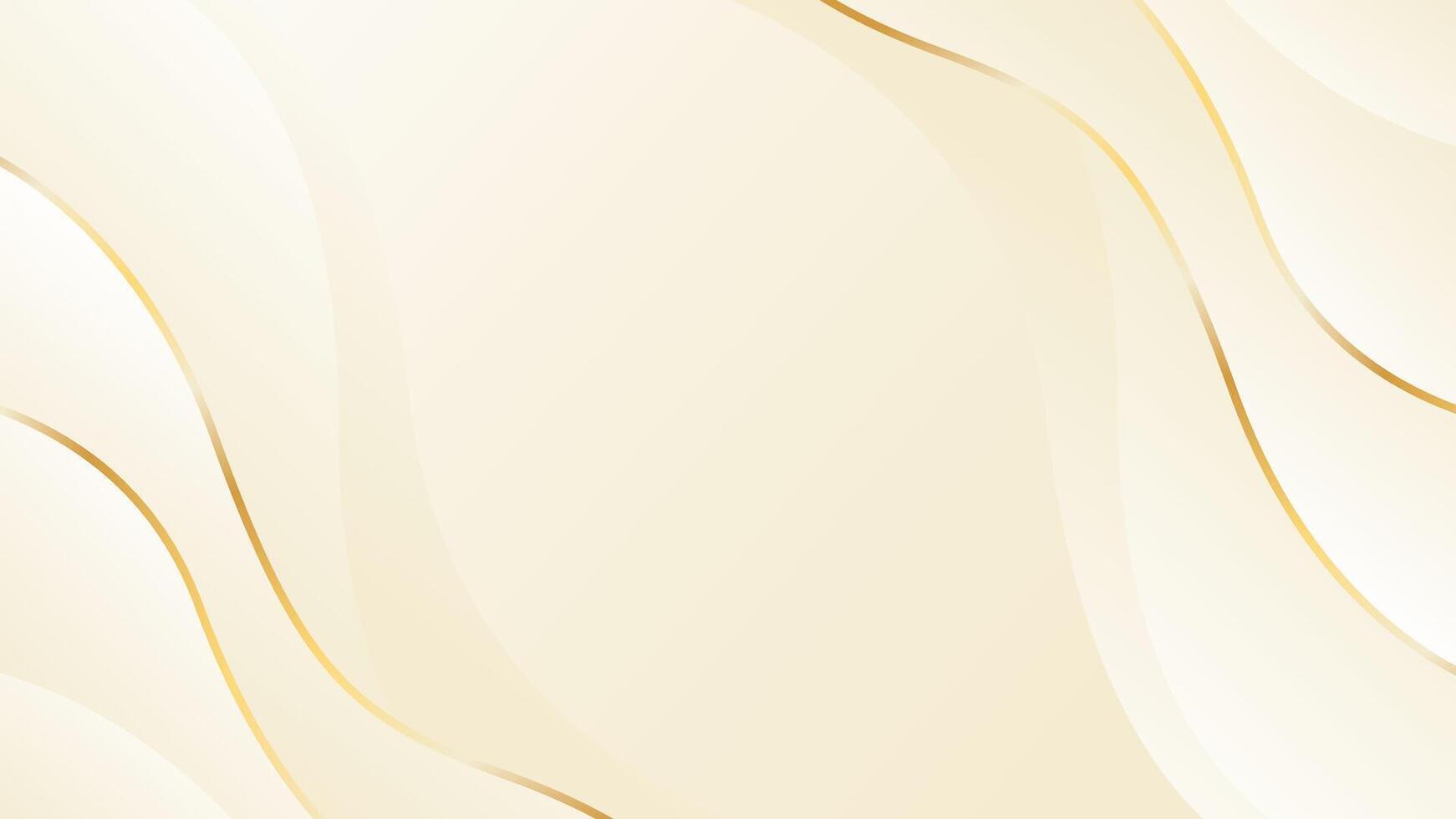 Abstract wave luxury background with gold lines vector