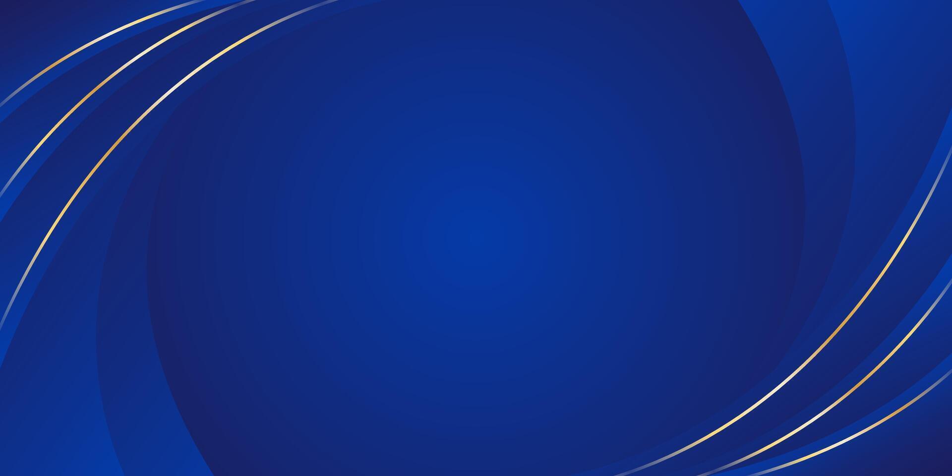Abstract blue luxury background with gold lines. Modern wallpaper. illustrations vector