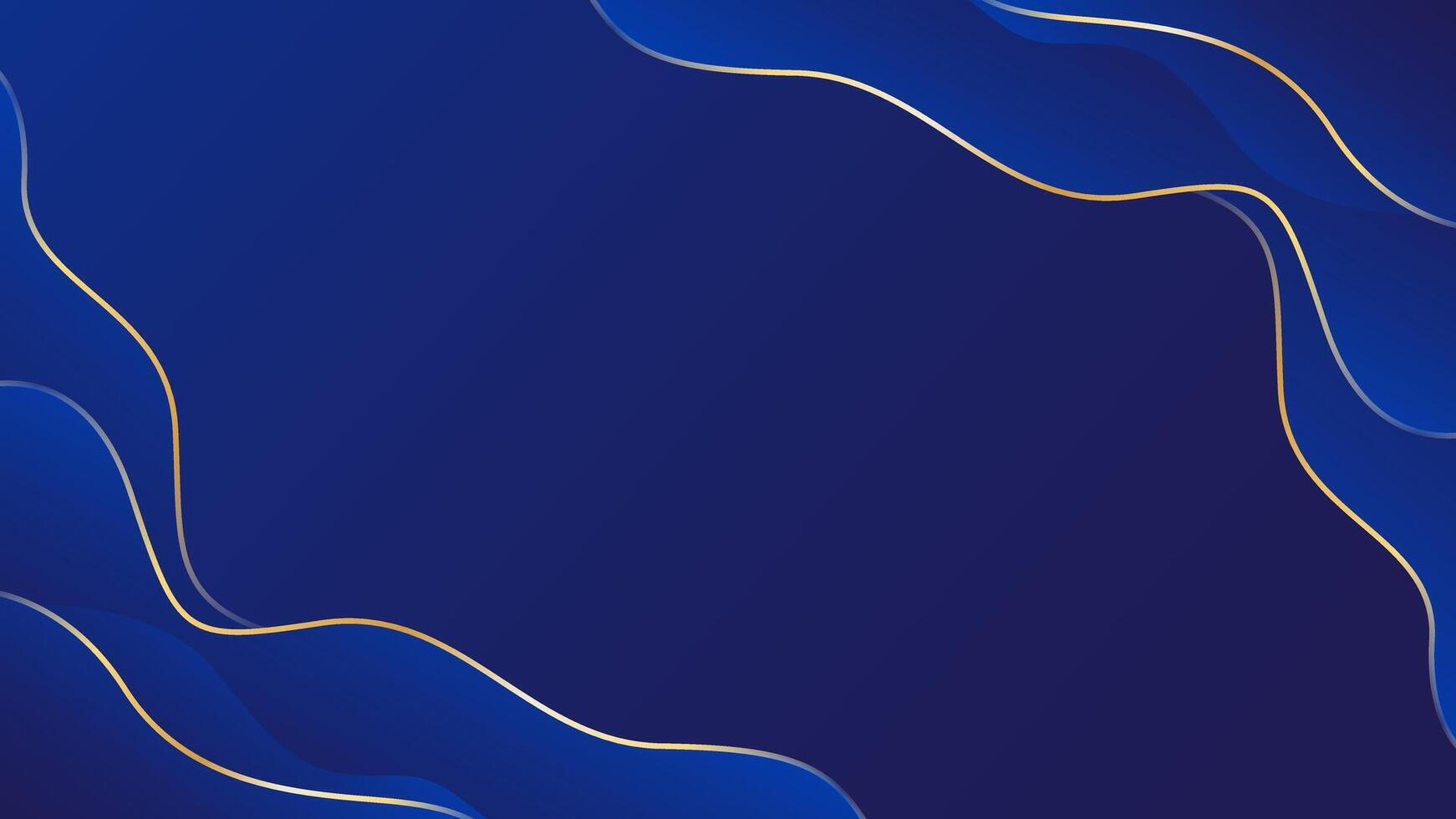 Elegant blue luxury background with gold lines. illustrations vector
