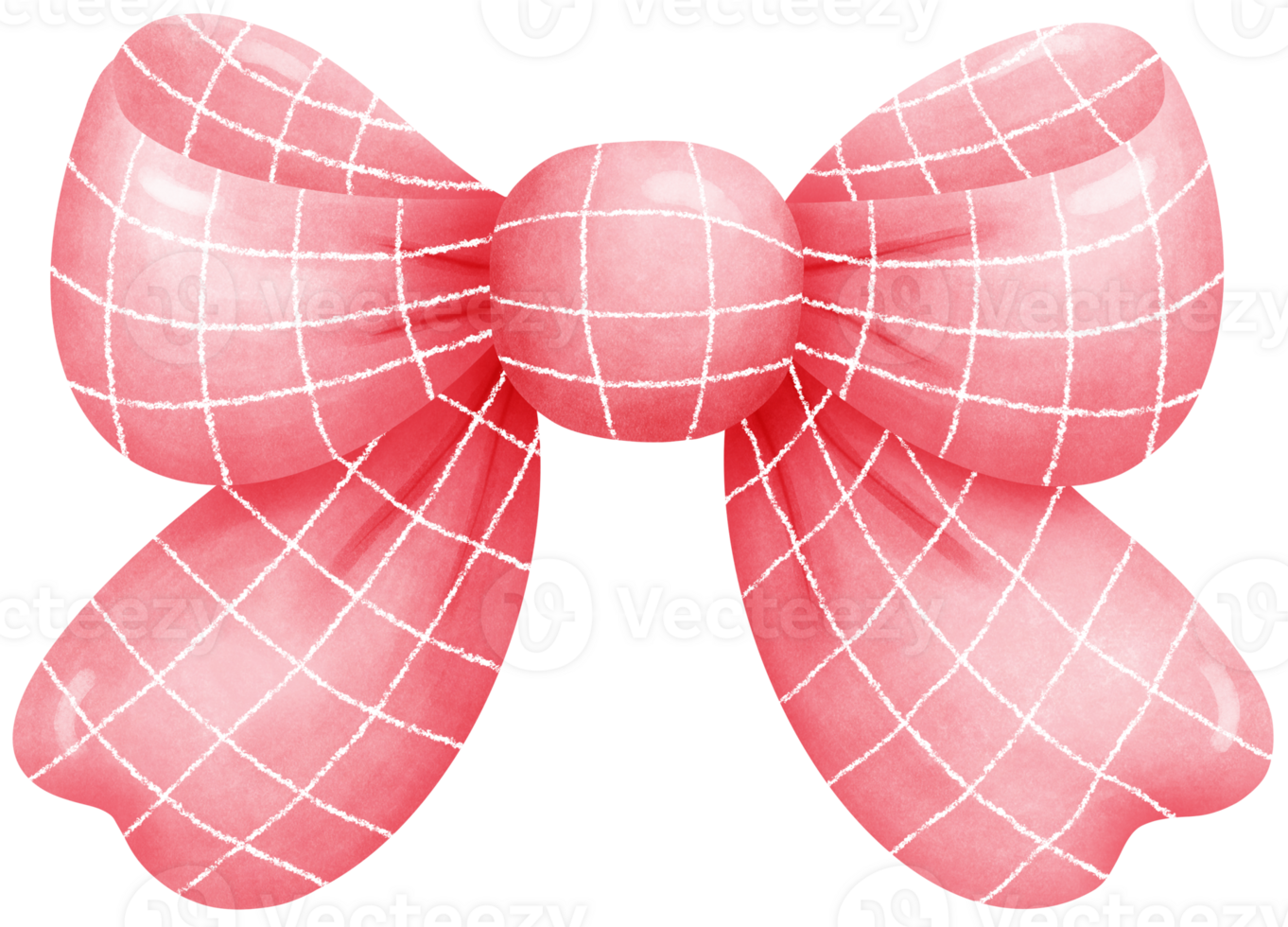 Watercolor pink Ribbon with white cross pattern Illustration Hand Drawn Cute Decorative Design for Christmas and Holiday png