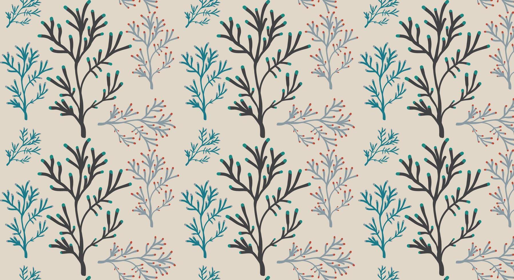 A pattern with plants on it vector