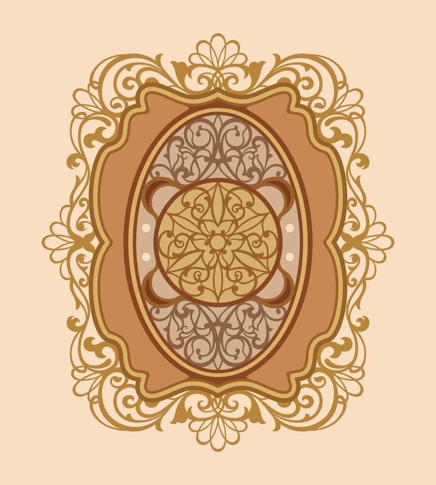 Template for plotter laser cutting of paper, metal engraving, wood carving, cnc, Decorative paper art panel dies vector