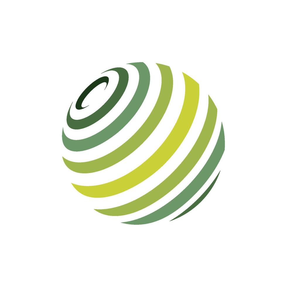 Globe Line Icon Logo Template Illustration Design vector