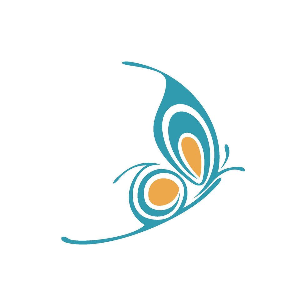Colorful Wings Beauty Butterfly Logo Template vector