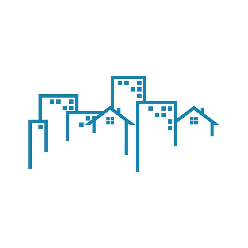 Skyline, Skyscraper Logo Template Illustration Design vector
