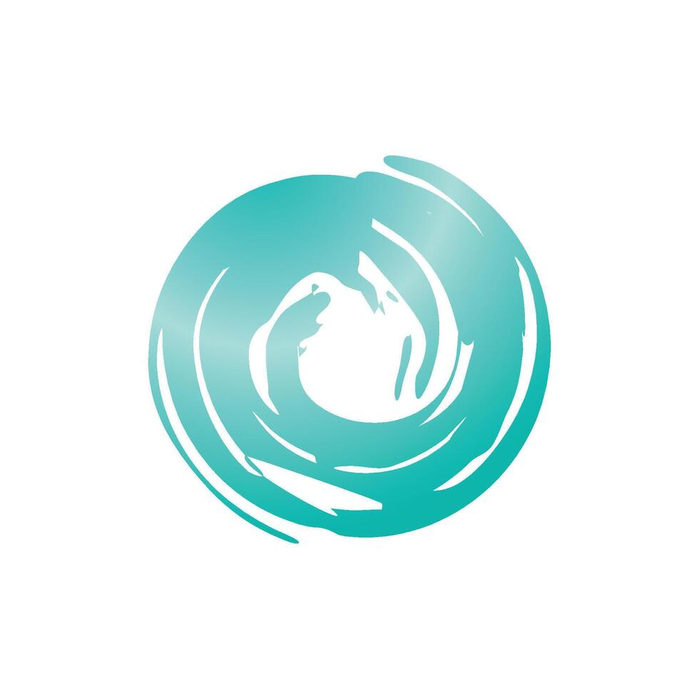 hand drawn watercolor circle brush vector
