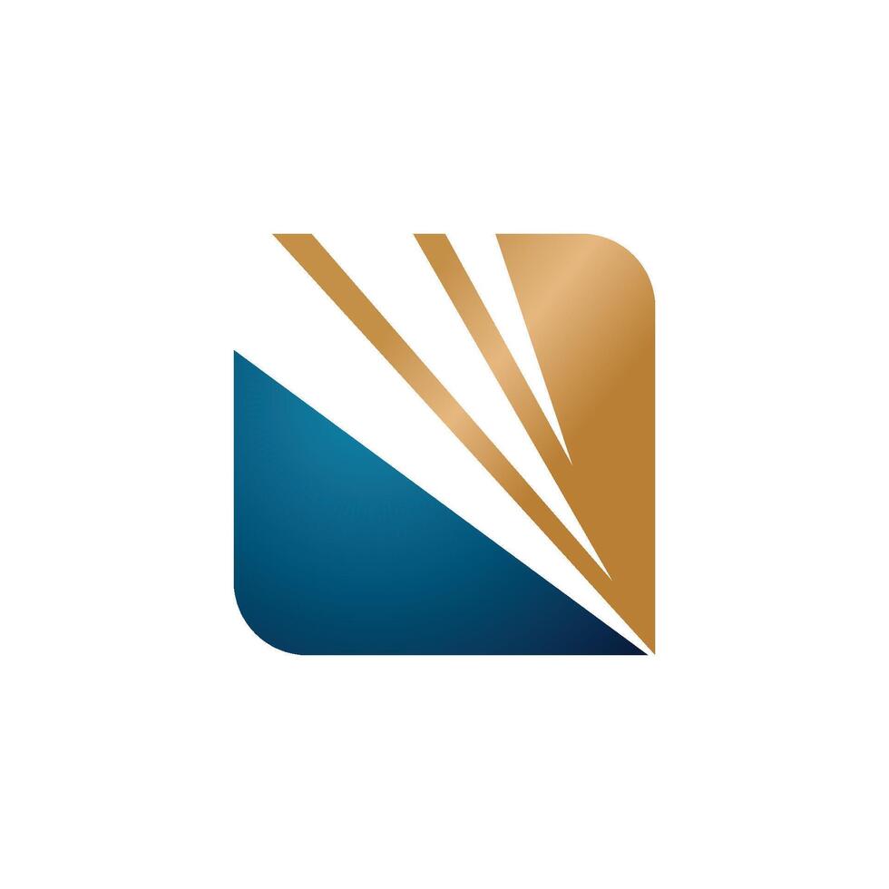 Abstract Swoosh for Finance or Insurance Icon Logo Template vector