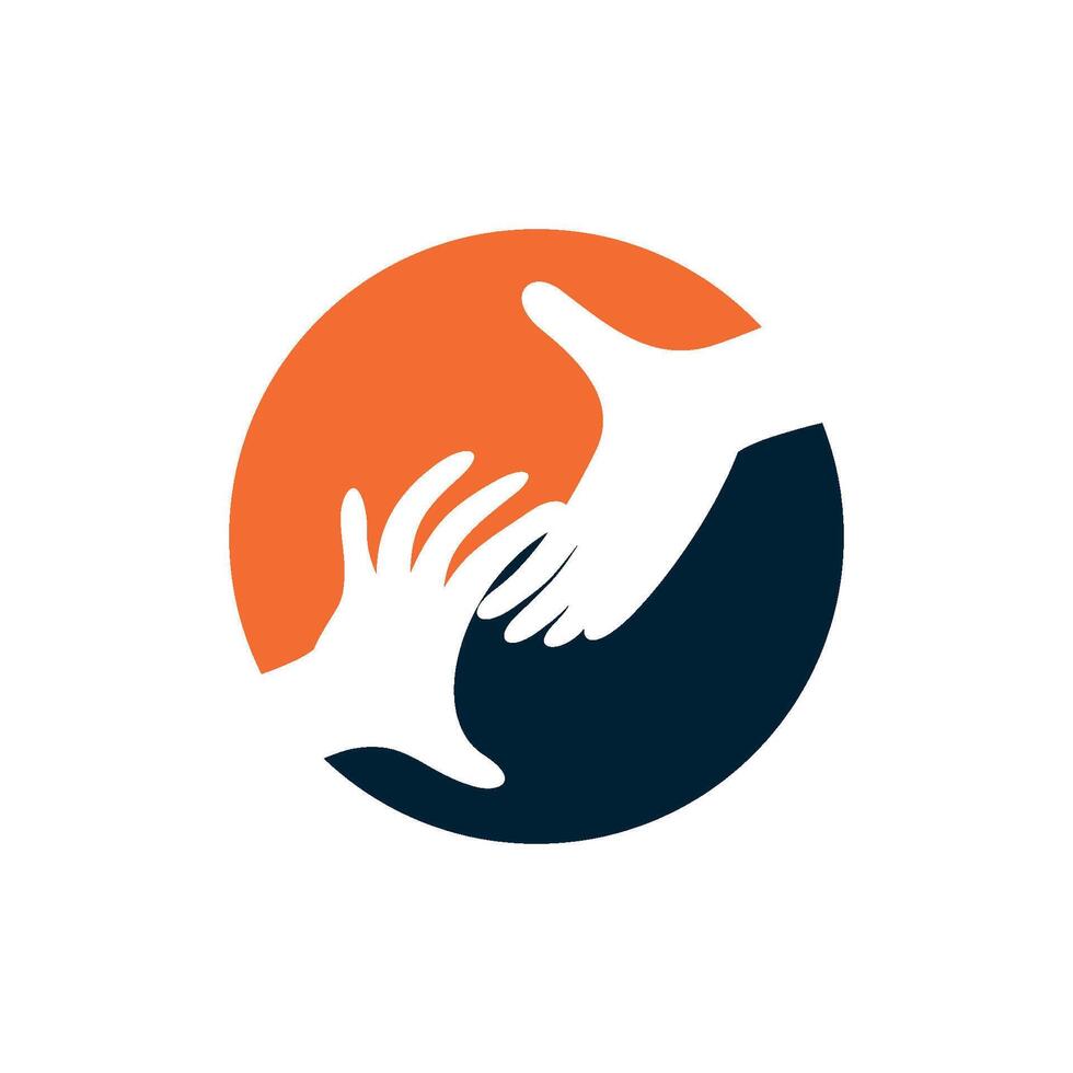 Help Hand Icon Logo Template vector