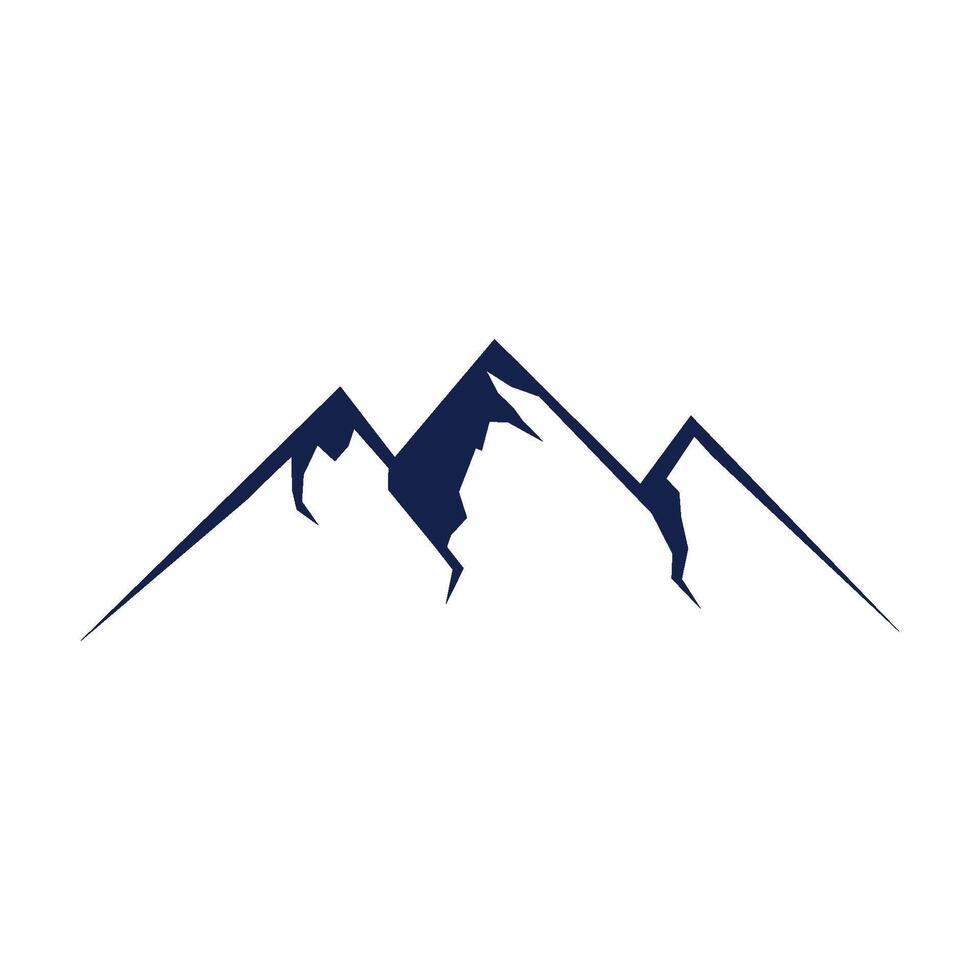 Mountain, Volcano, Summit, Peak Icon Logo Template Illustration Design vector
