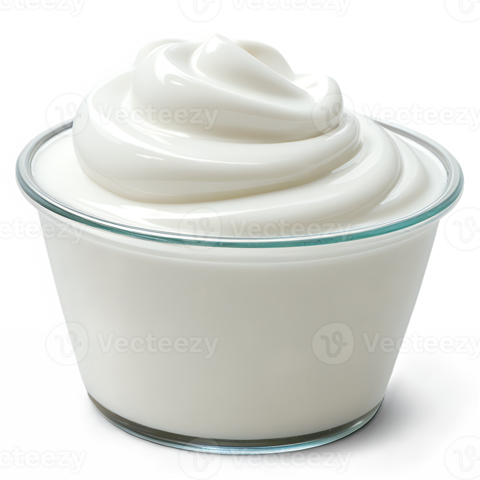 A bowl of yogurt with a spoon png