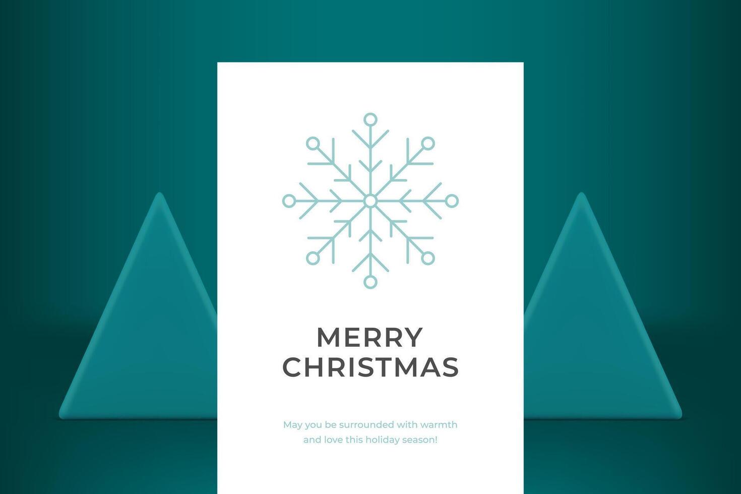 Winter ornamental snowflake Happy New Year congratulations modern greeting card design vector