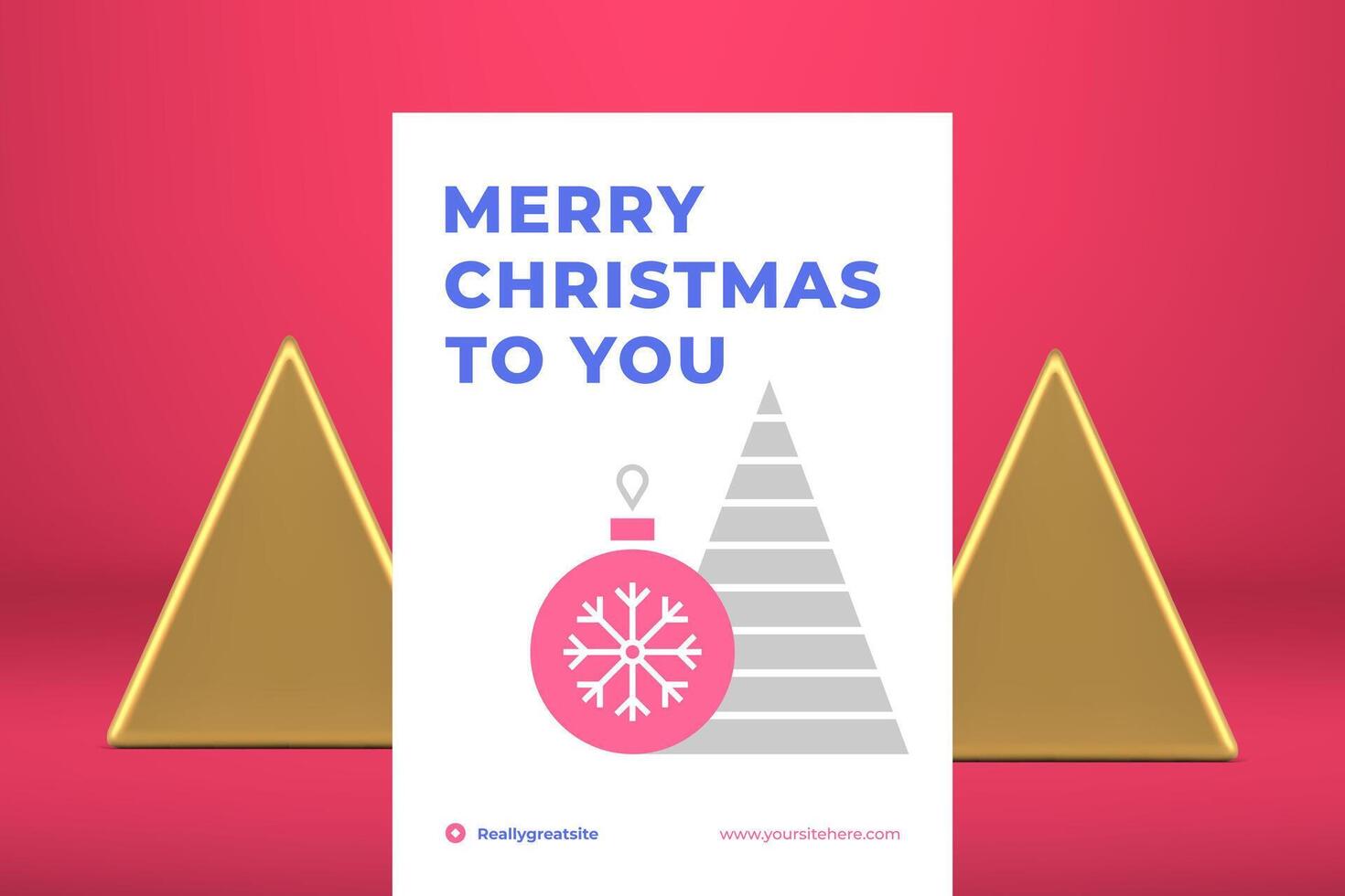 Elegant Merry Christmas greeting card abstract spruce ball toy design illustration vector