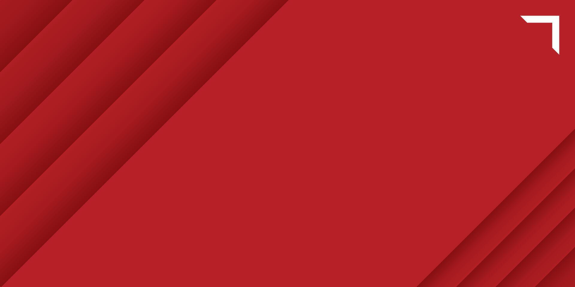 Abstract 3d red paper edge overlap graphic illustration have blank space. vector