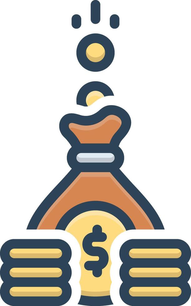 Color icon for saving vector