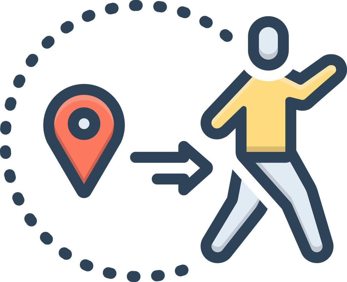 Color icon for out of zone vector