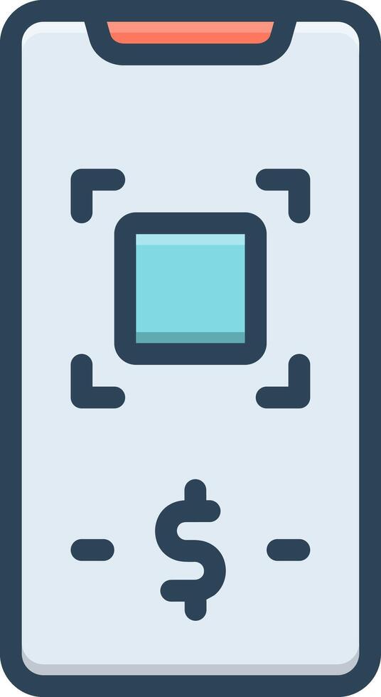 Color icon for payment vector