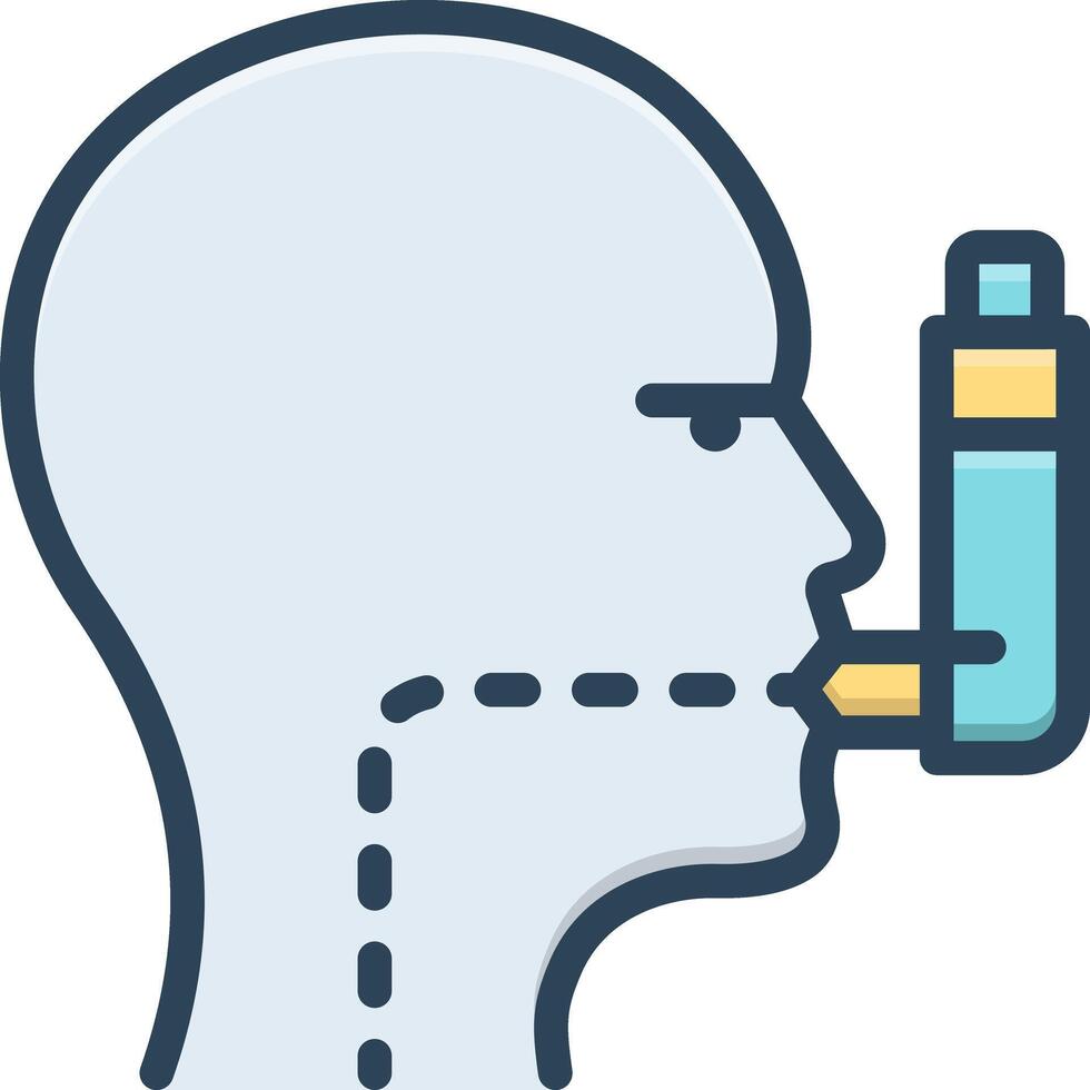 Color icon for asthma vector