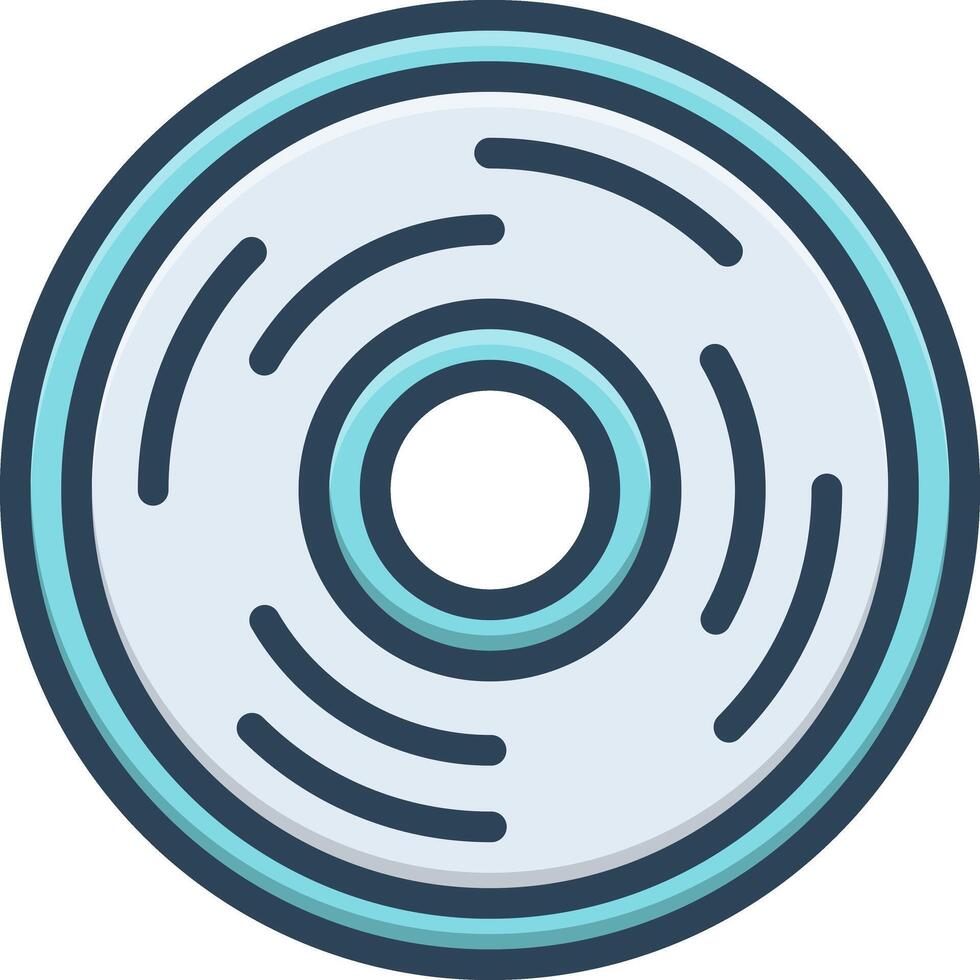 Color icon for disc vector