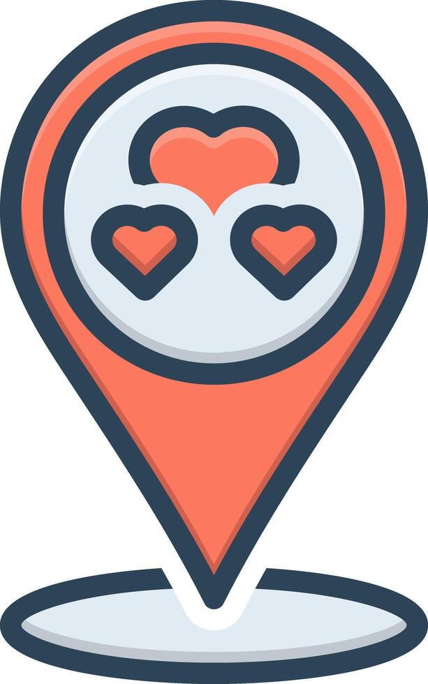 Color icon for pin vector