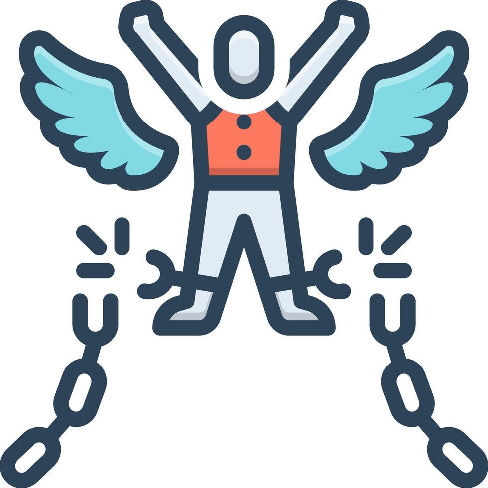 Color icon for freedom vector