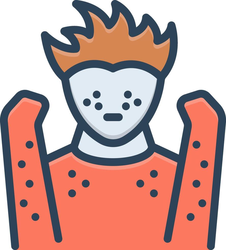 Color icon for skin rash vector