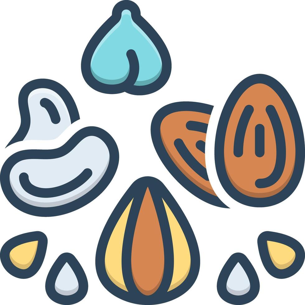 Color icon for nuts vector