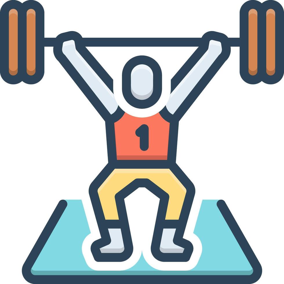 Color icon for weightlifting vector