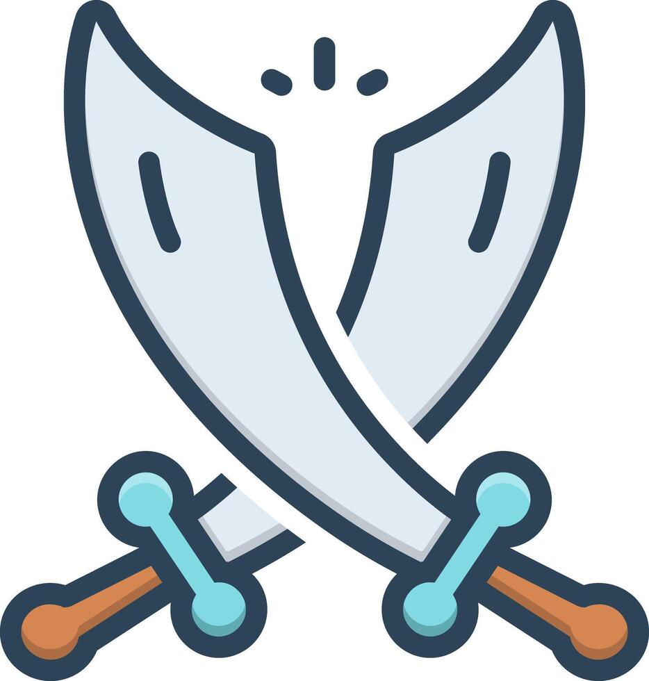 Color icon for battle vector