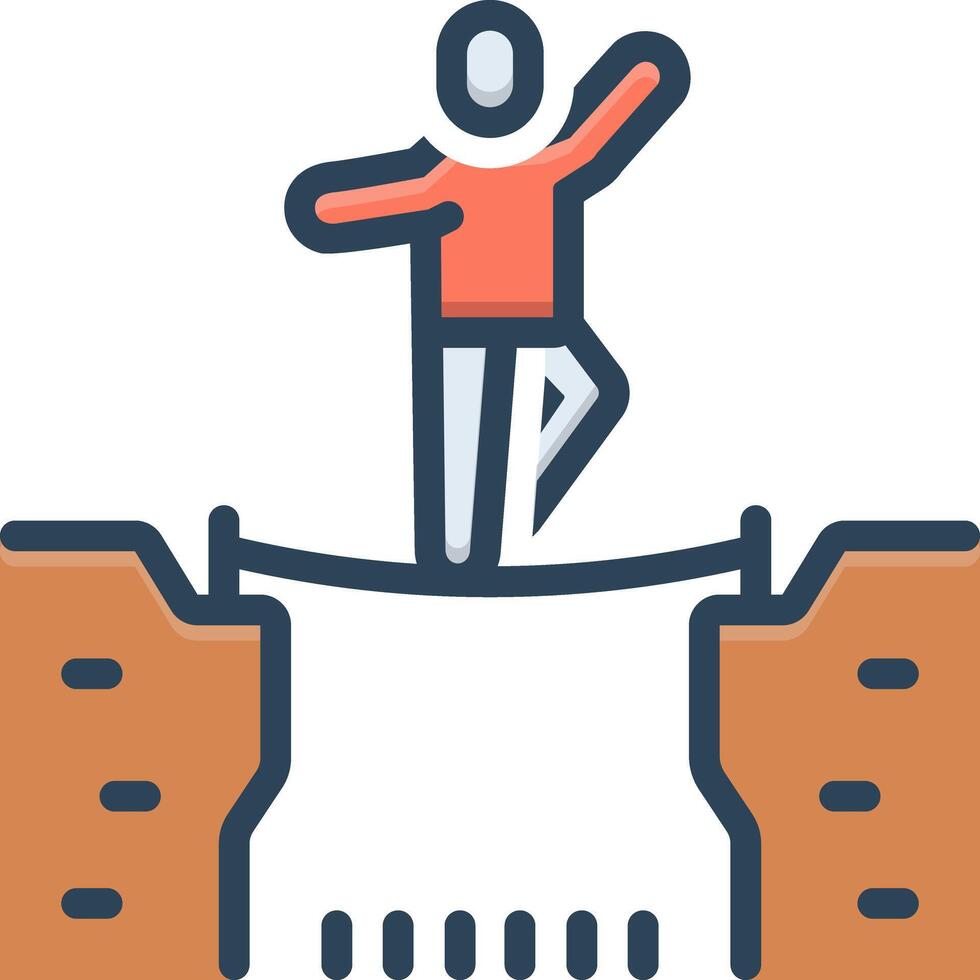 Color icon for courage vector