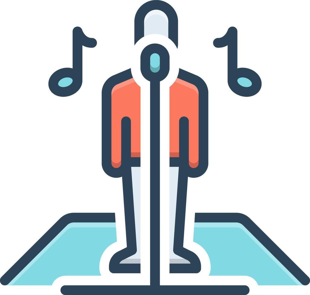 Color icon for singing vector
