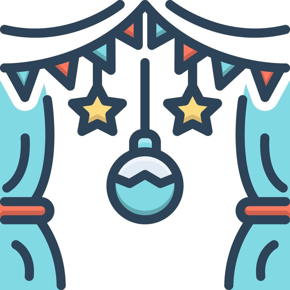 Color icon for decoration vector