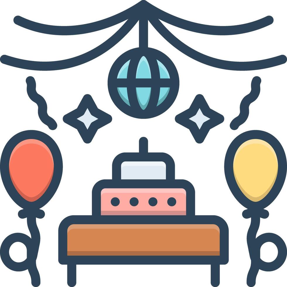 Color icon for party vector