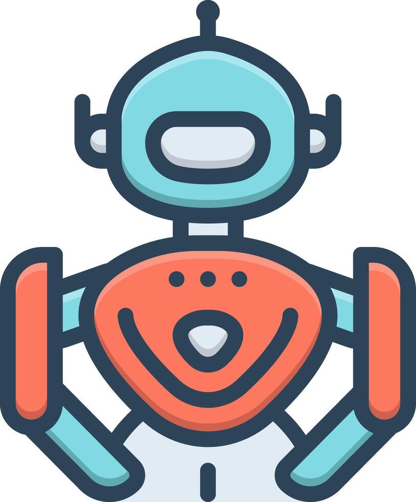 Color icon for robot vector