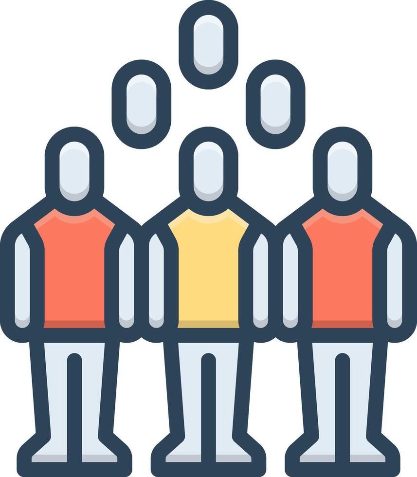Color icon for community vector