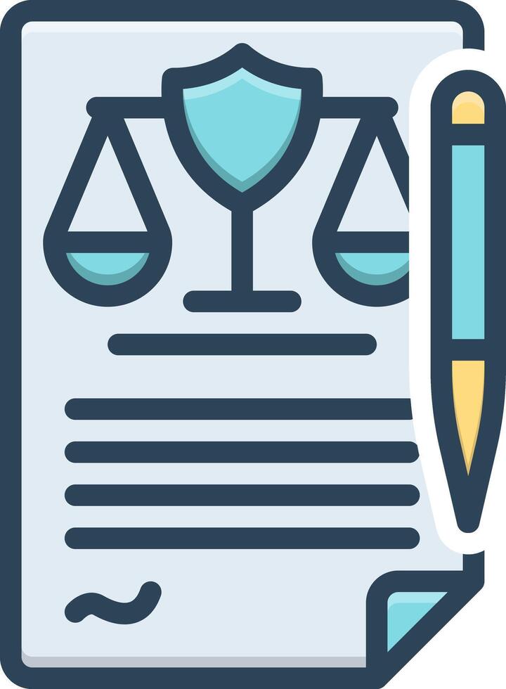 Color icon for first amendment vector