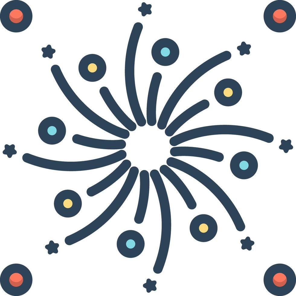 Color icon for fireworks vector