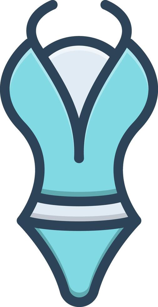 Color icon for swimsuit vector
