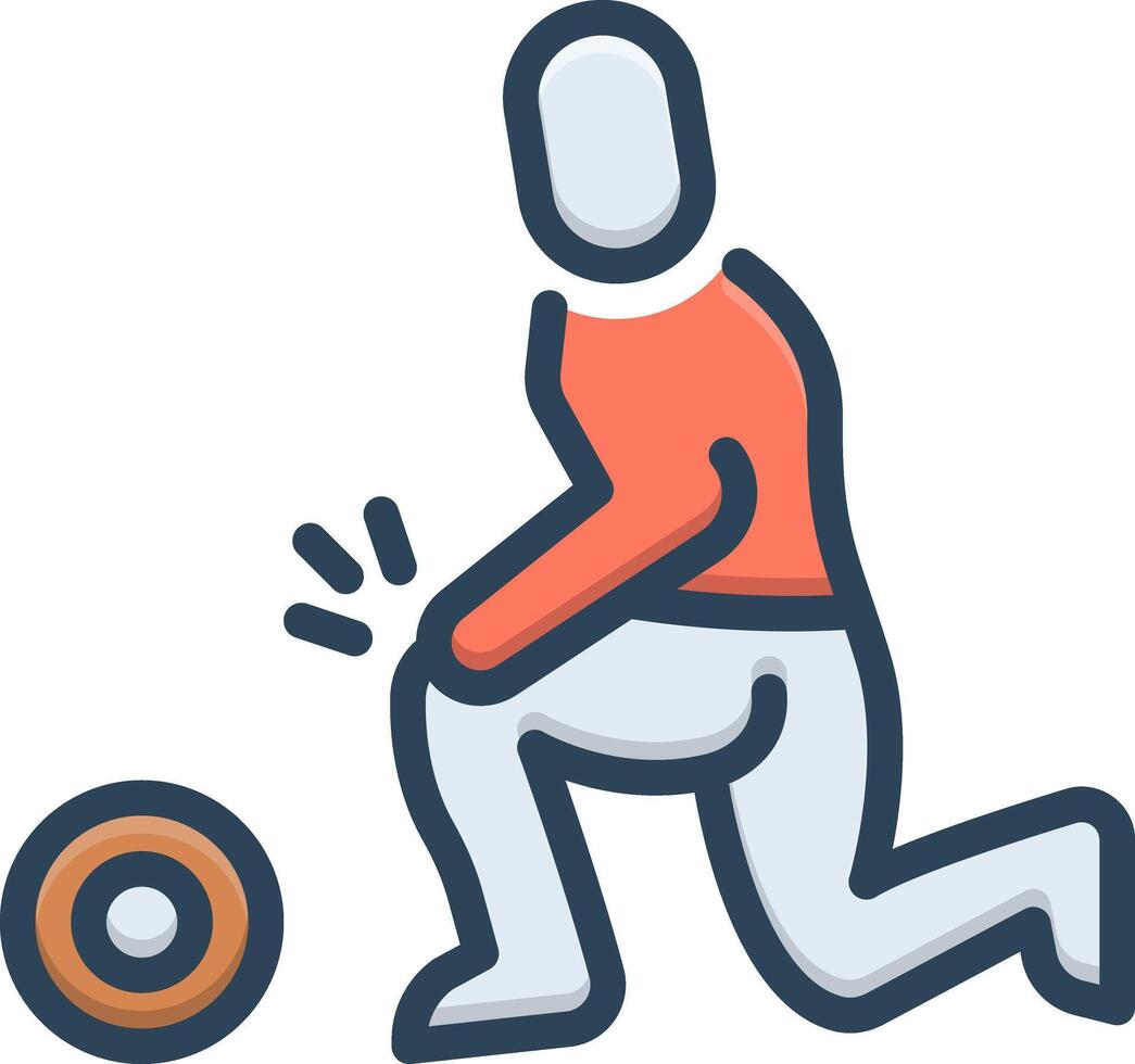 Color icon for injury vector
