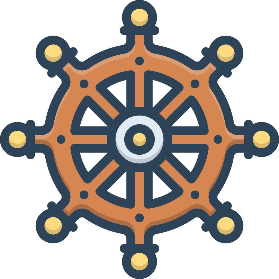 Color icon for helm vector
