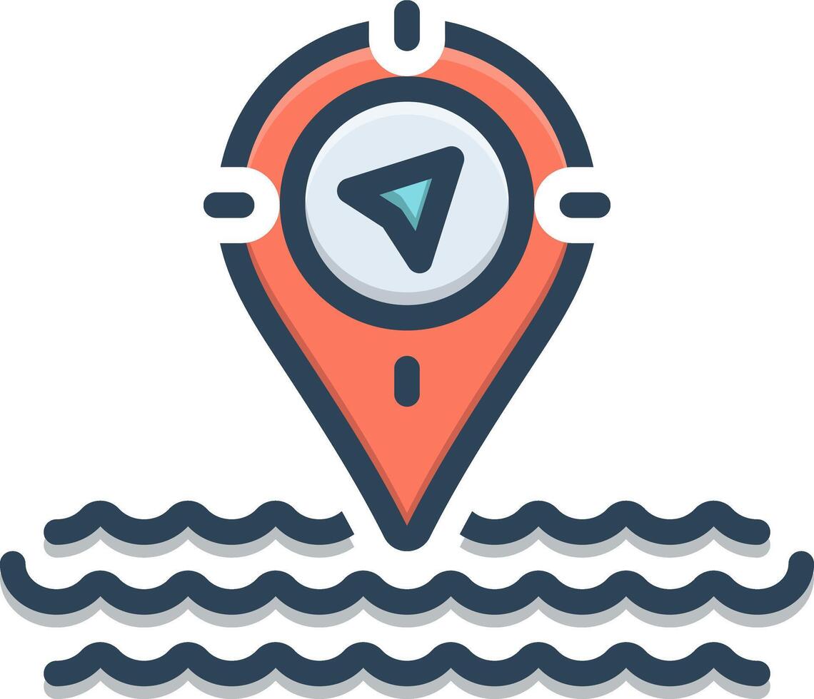 Color icon for navigation vector